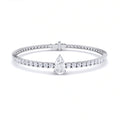 5.36ct Lab Grown Diamond Pear Accent Tennis Bracelet in 9k Gold