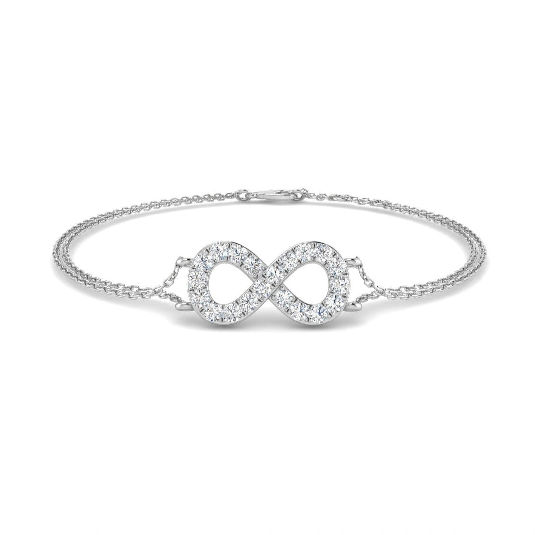 0.50ct Lab Grown Diamond Infinity Bracelet
