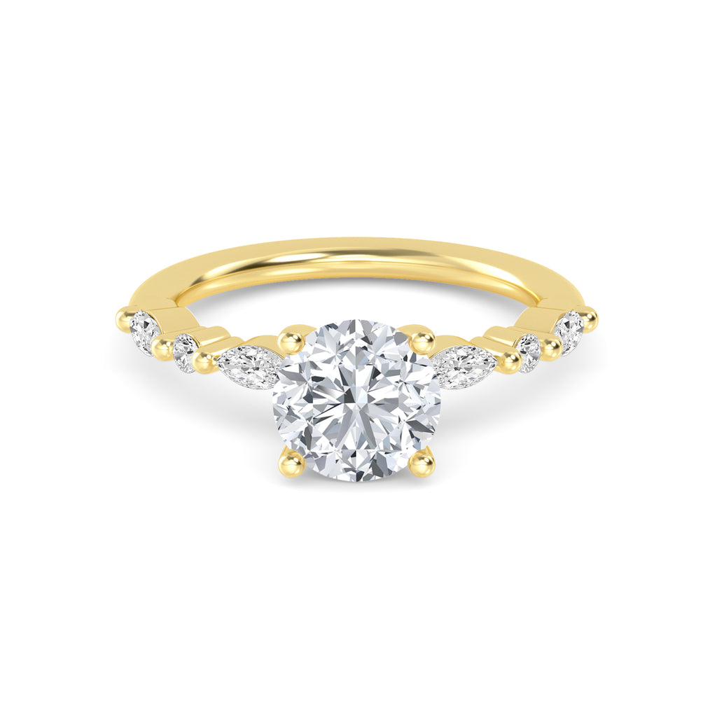 The Lucia 1.30ctw Round cut Lab Grown Diamond Engagement Ring