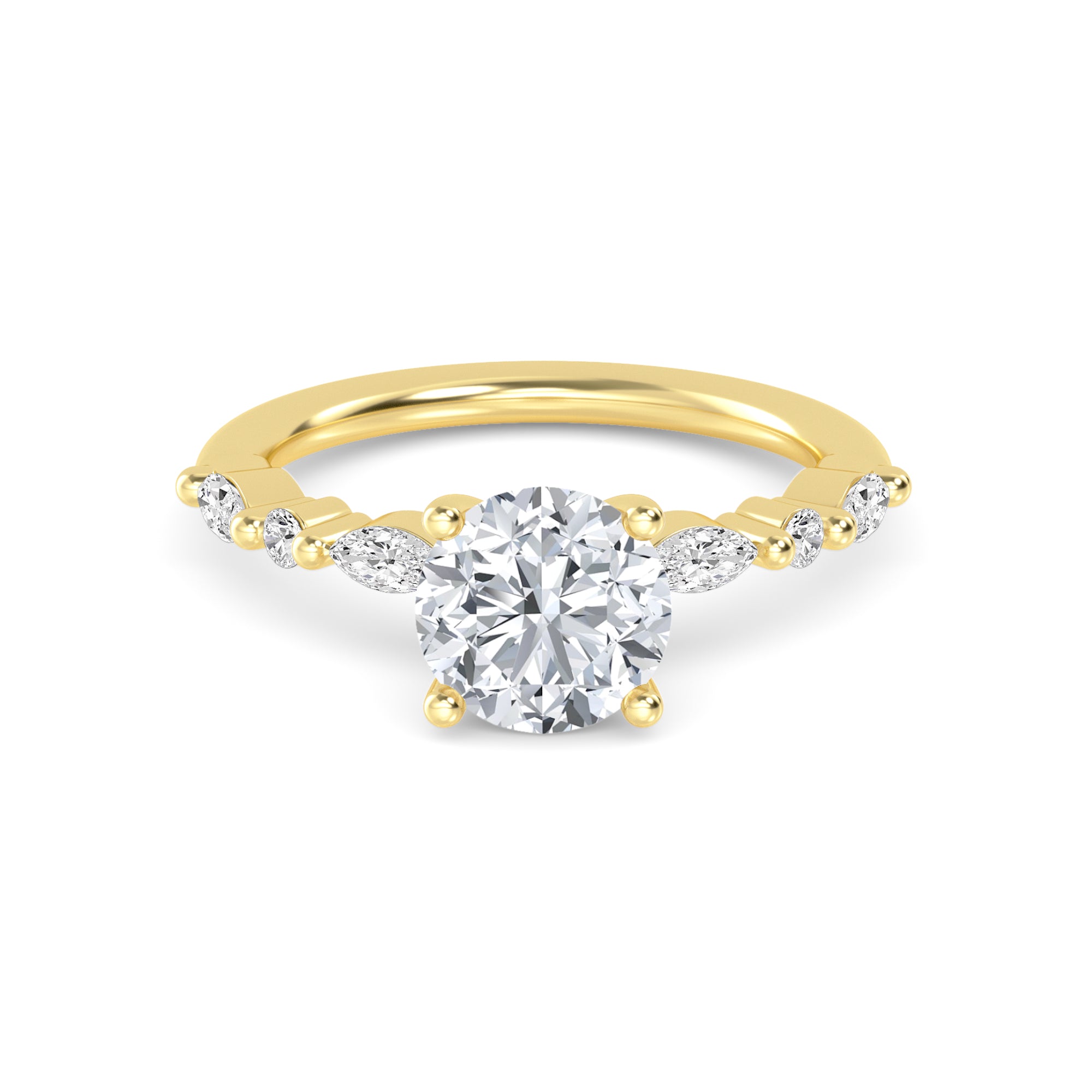 The Lucia 1.30ctw Round cut Lab Grown Diamond Engagement Ring
