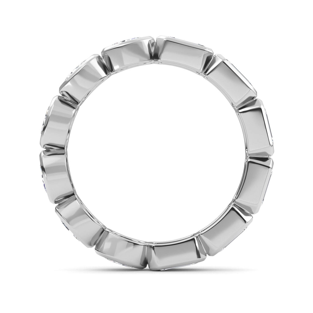 2.21ct Emerald and Oval cut Half and Half Full Eternity Ring