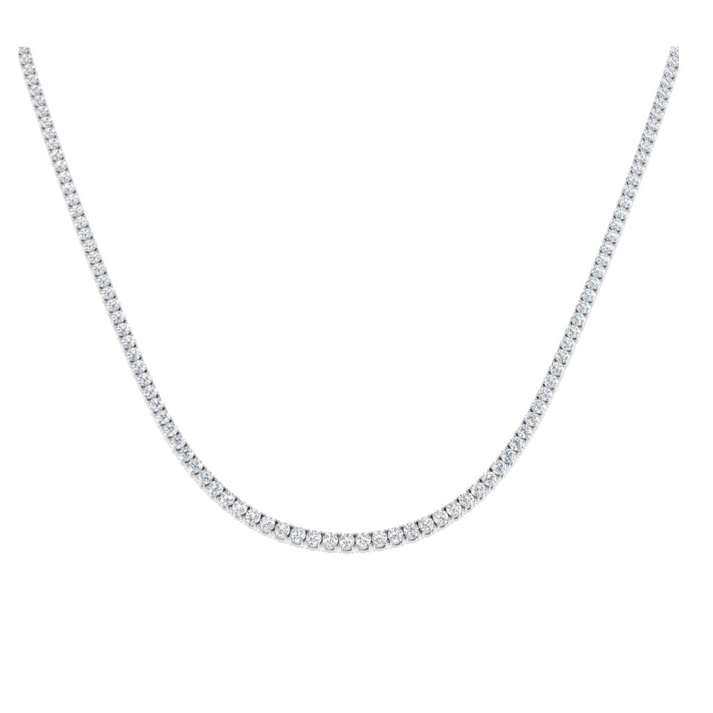 8.00ct Lab Grown Diamond Tennis Necklace in 9k Gold