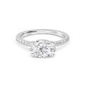 The Amanda 2.28ctw Oval cut Lab Grown Diamond East-West Hidden Halo Engagement Ring