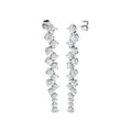 2.86ct Lab Grown Diamond Scatter Drop Earrings in 9k Gold