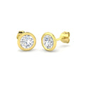 1.00ct Lab Grown Diamond Bezel Earrings in 9k Gold