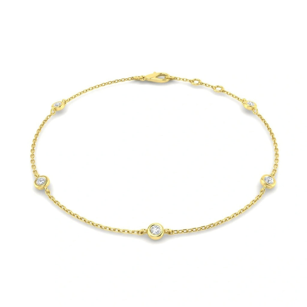 0.20ct Lab Grown Diamond Station Bracelet