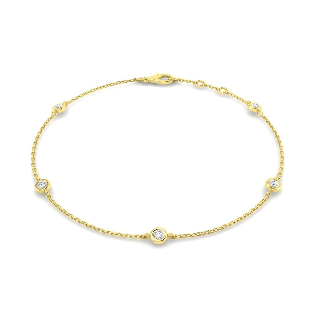 0.20ct Lab Grown Diamond Station Bracelet