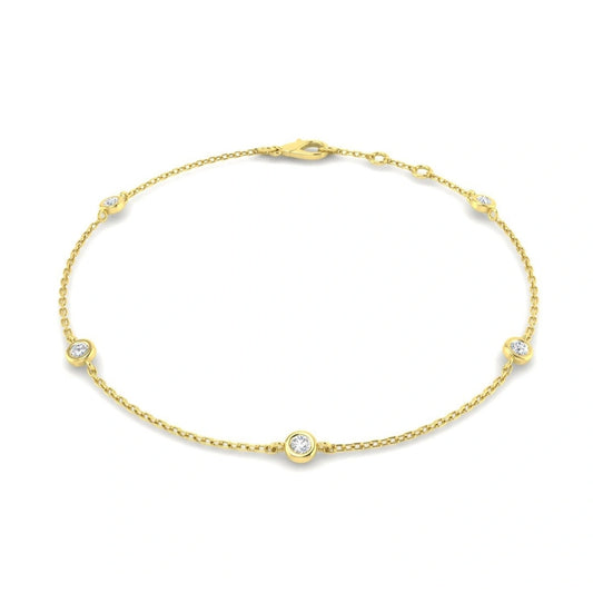 0.20ct Lab Grown Diamond Station Bracelet