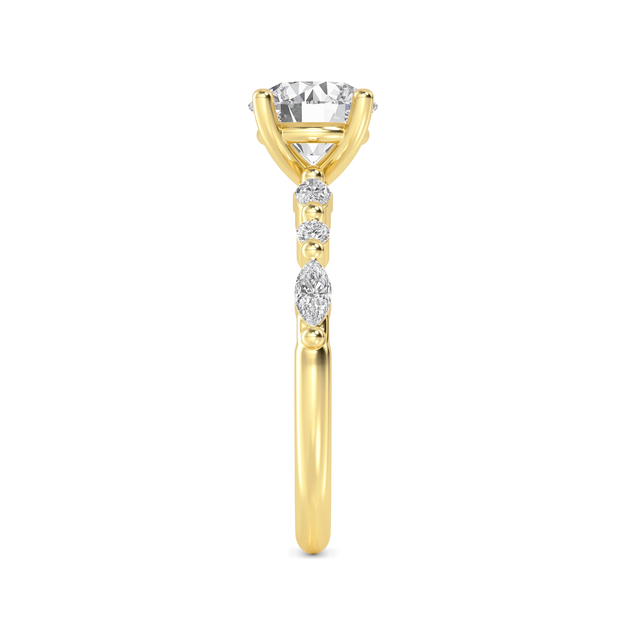 The Lucia 1.30ctw Round cut Lab Grown Diamond Engagement Ring
