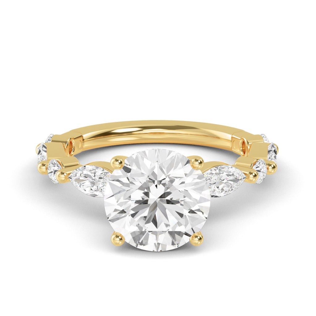 The Lucia 2.78ctw Round cut Lab Grown Diamond Engagement Ring