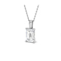 1.50ct Lab Grown Diamond Emerald cut Solitaire Necklace