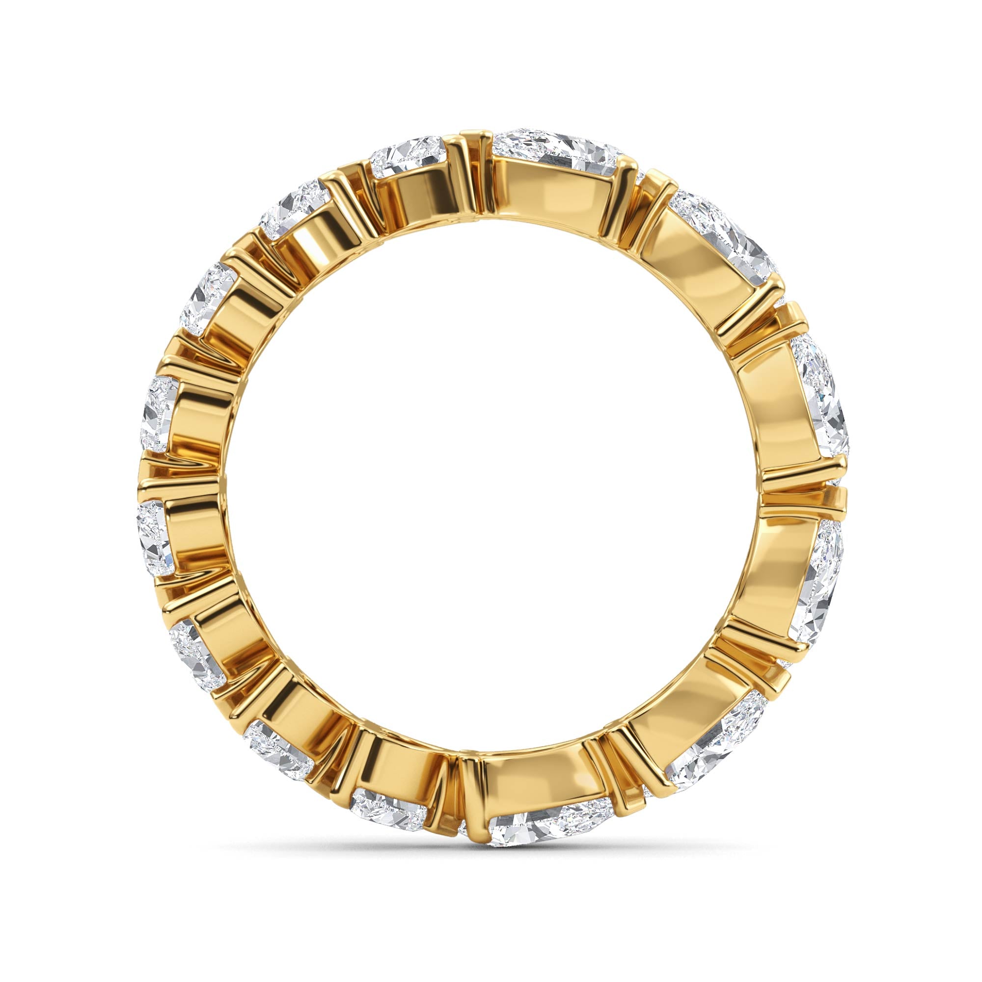 2.50ct Heart and Pear cut Half and Half Full Eternity Ring