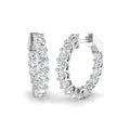 2.06ct 20.20mm Lab Grown Diamond Inside Out Hoop Earrings