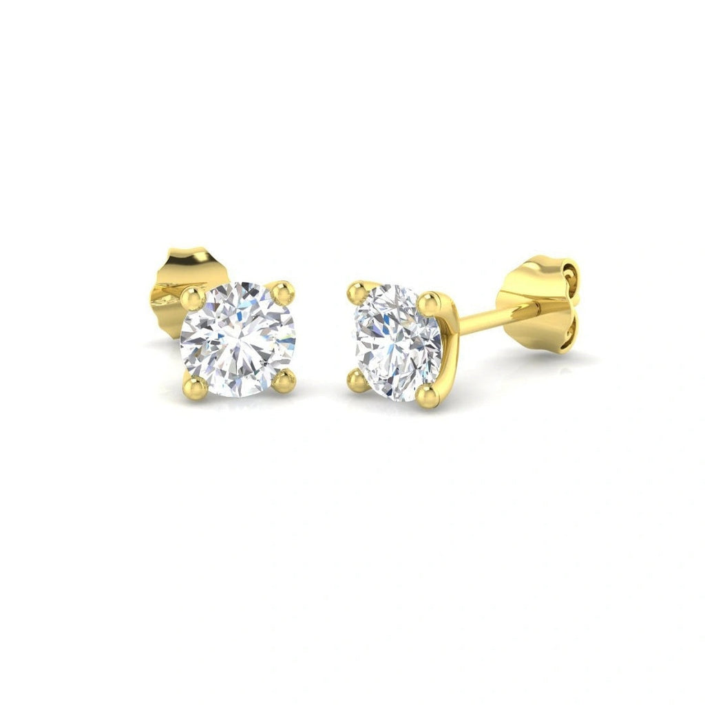 1.00ct Lab Grown Diamond Solitaire Earrings in 9k Gold
