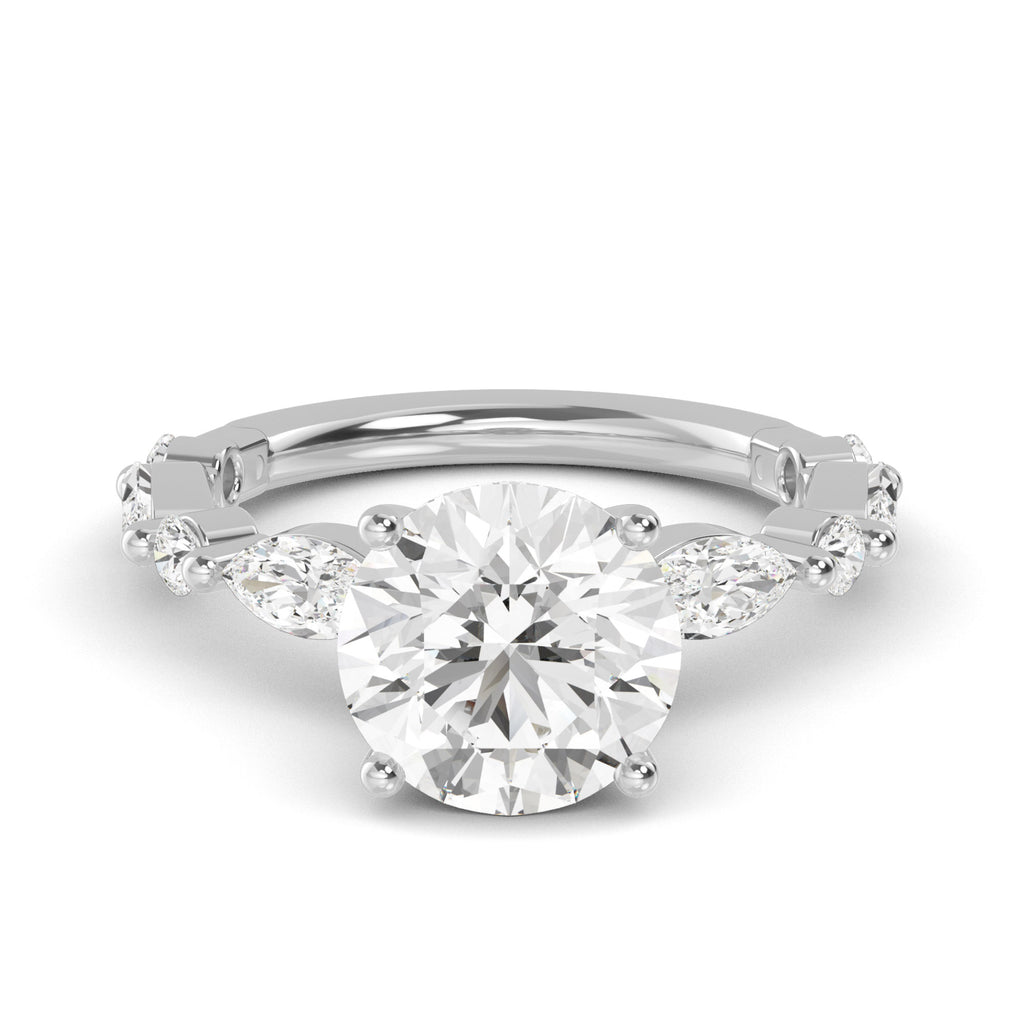 The Lucia 2.78ctw Round cut Lab Grown Diamond Engagement Ring