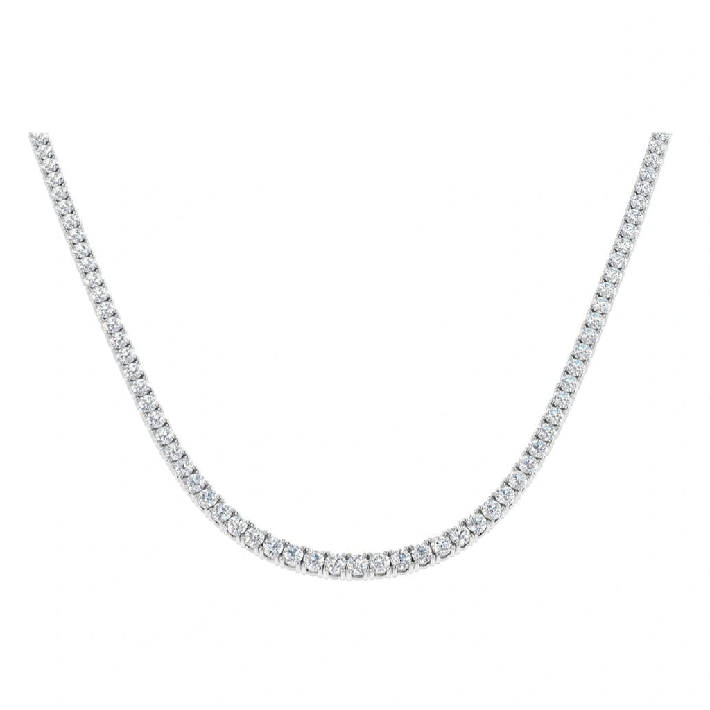 13.88ct Lab Grown Diamond Tennis Necklace in 9k Gold