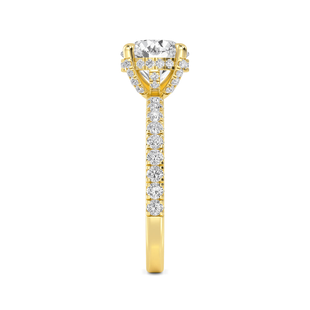 The Natasha 2.70ctw Round cut Lab Grown Diamond Hidden Halo Engagement Ring