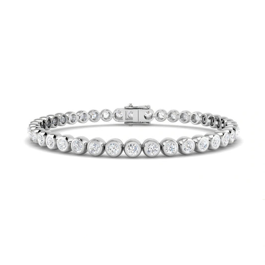 4.00ct Lab Grown Diamond Bezel Tennis Bracelet in 9k Gold