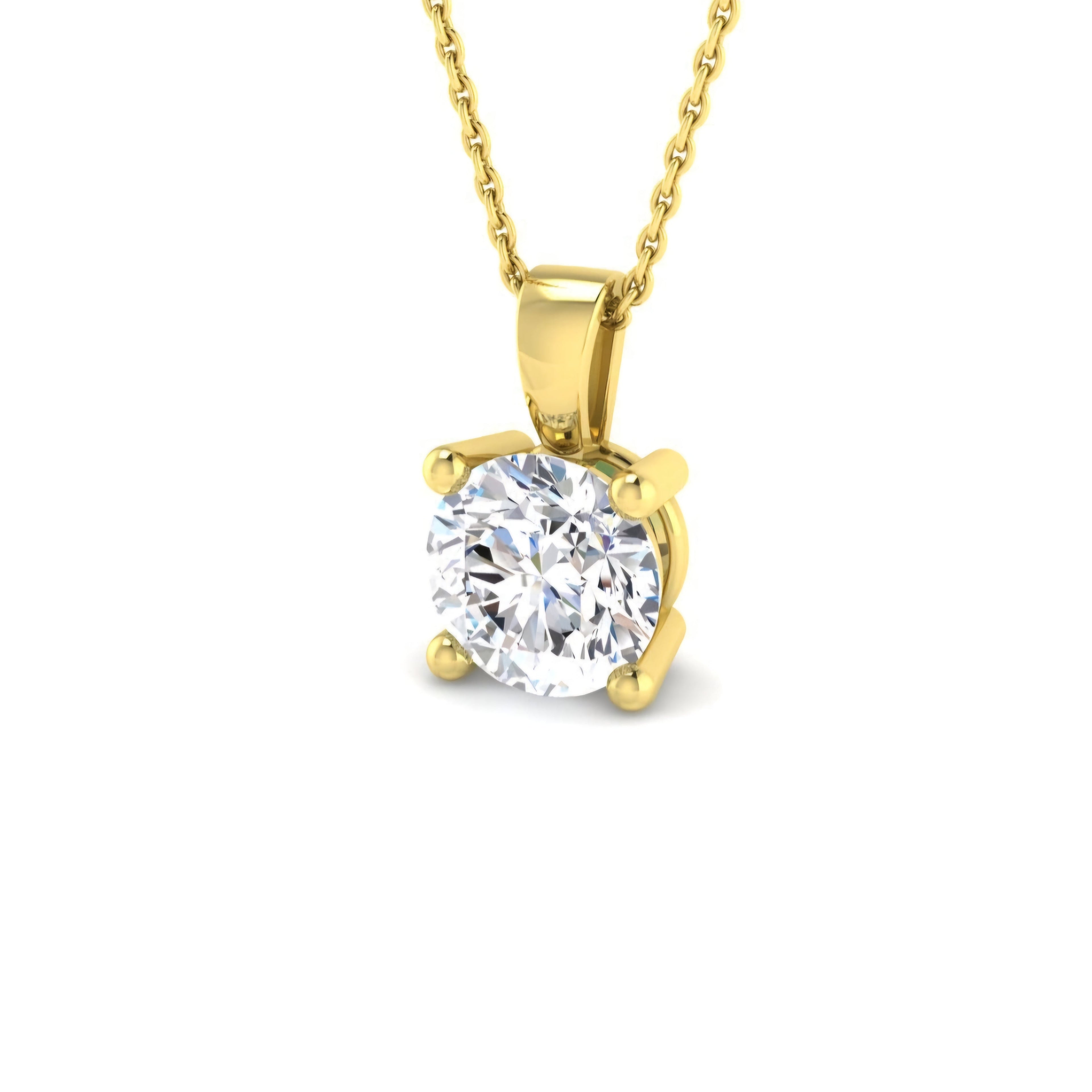 2.00ct Lab Grown Diamond Round Solitaire Pendant Necklace