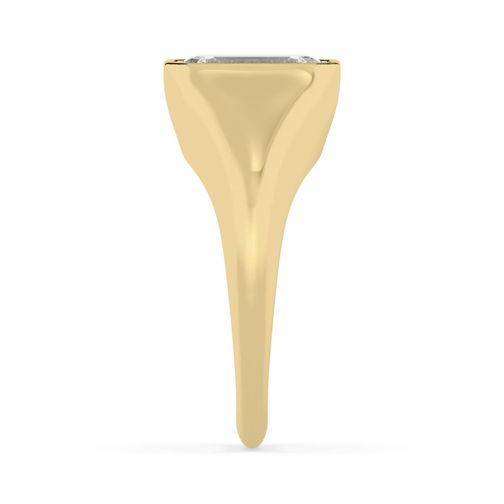 3.00ct Emerald cut Lab Grown Diamond Signet Ring