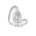 2.00ctw Pear cut Lab Grown Diamond Wave Engagement Ring