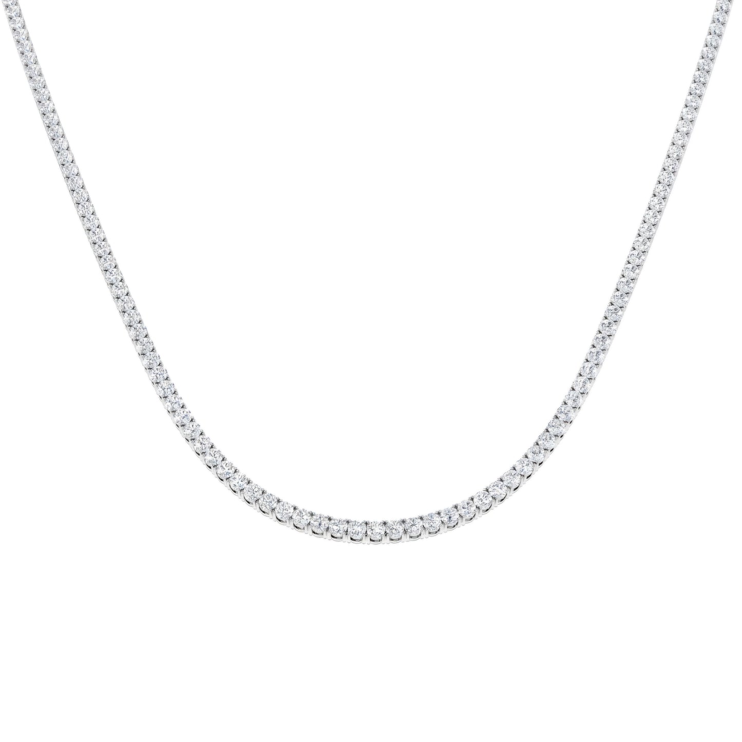 10.00ct Lab Grown Diamond Tennis Necklace in 9k Gold