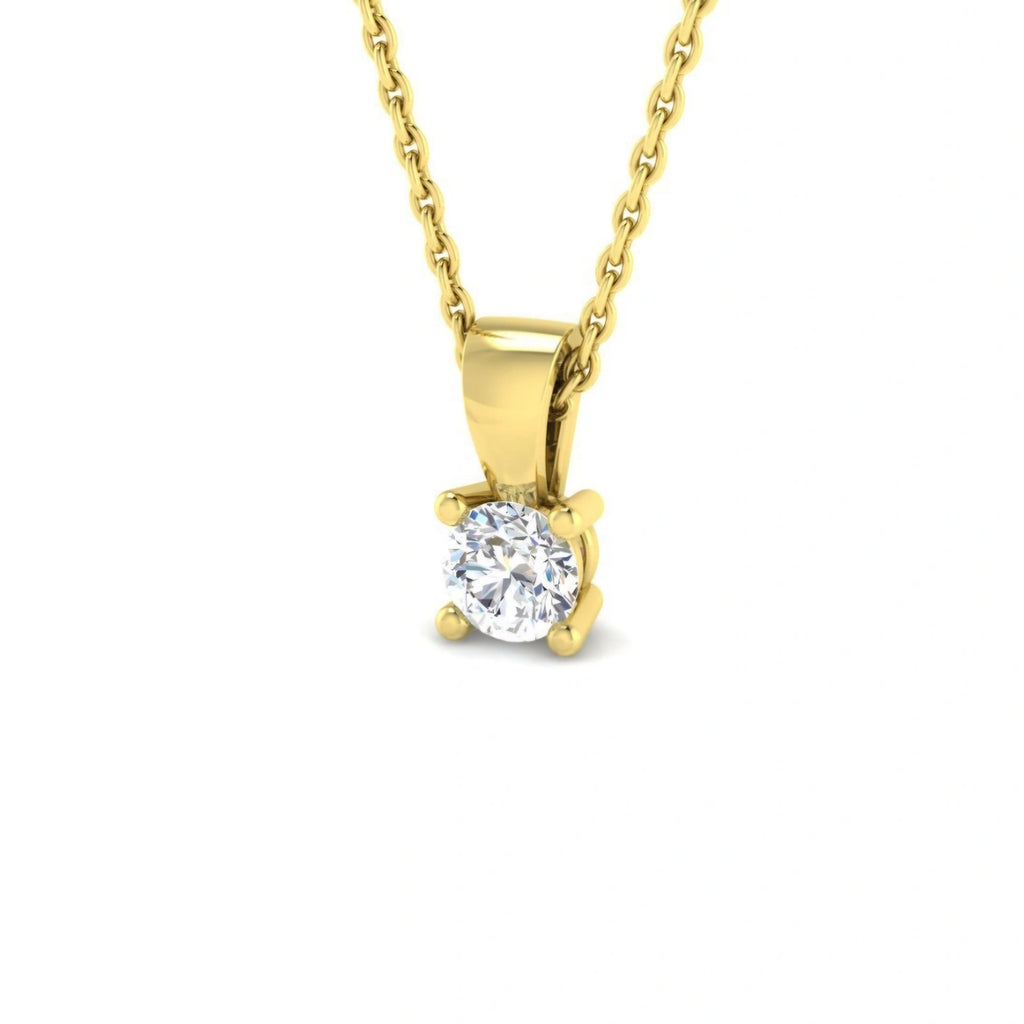 0.50ct Lab Grown Diamond Pendant Necklace in 9k Gold