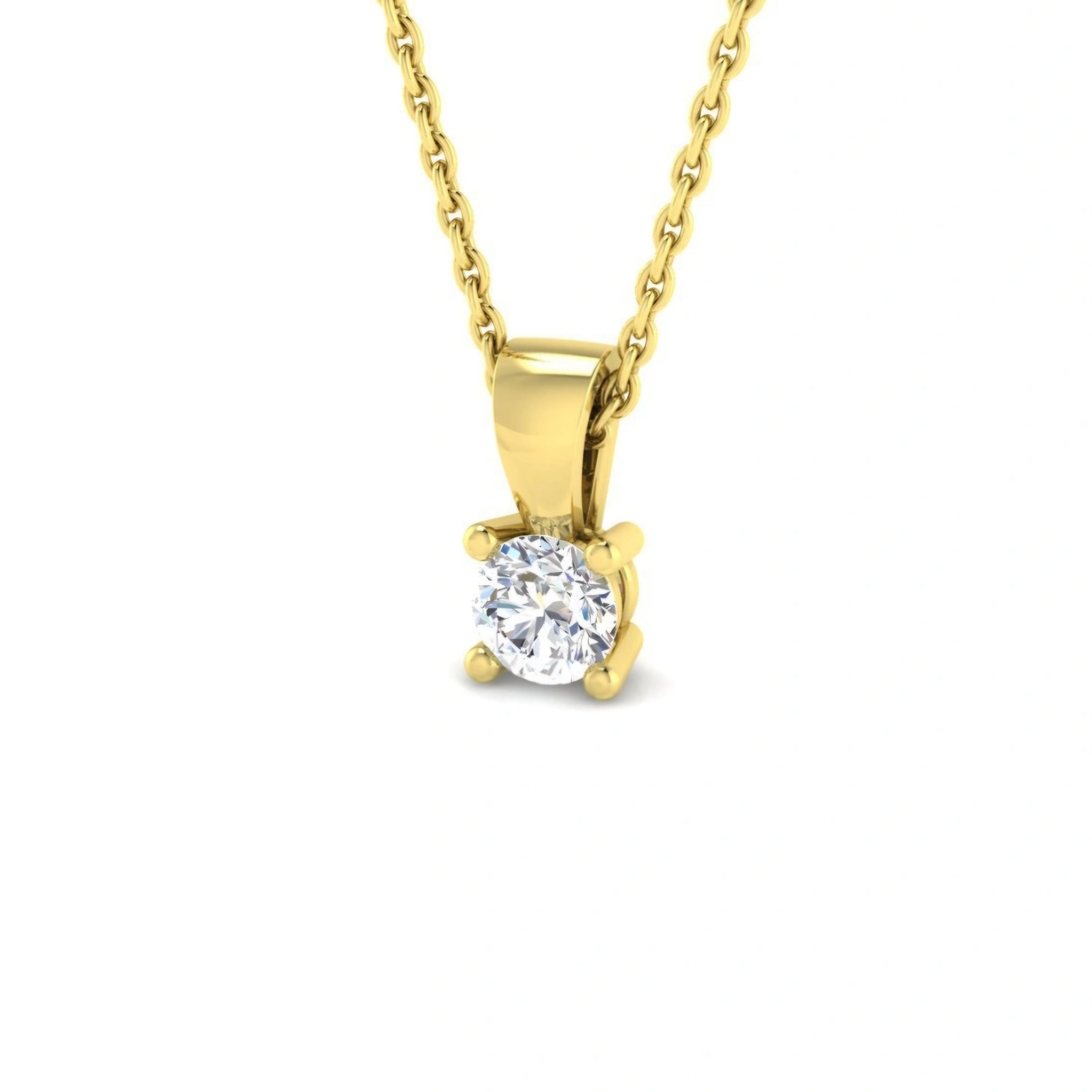 0.50ct Lab Grown Diamond Pendant Necklace in 9k Gold