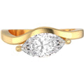 1.00ct Marquise Lab Grown Diamond Wave Pinky Ring
