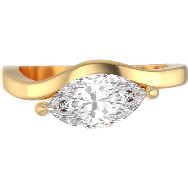 1.00ct Marquise Lab Grown Diamond Wave Pinky Ring