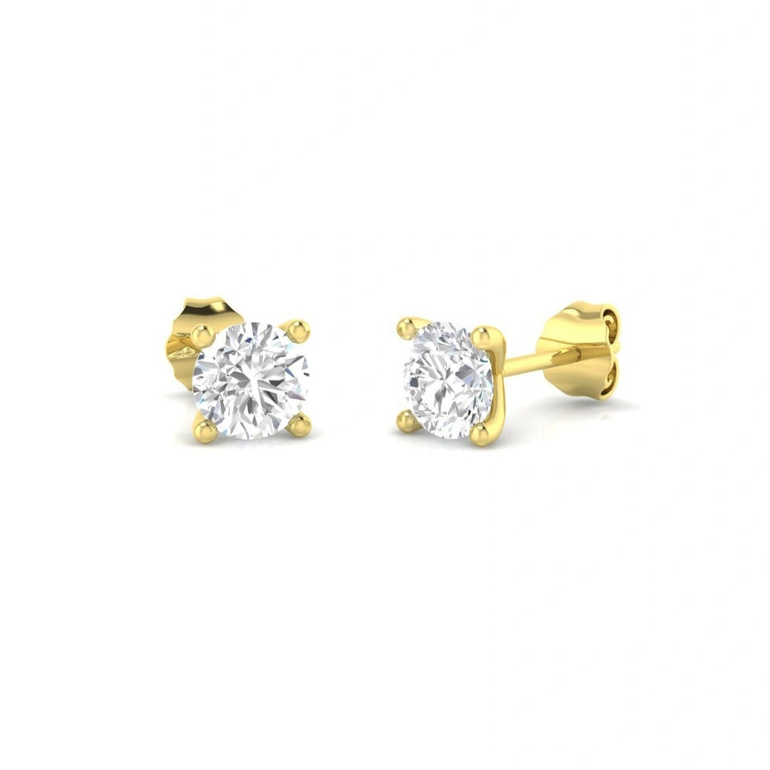 1.50ct Lab Grown Diamond Solitaire Earrings in 9k Gold