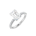 The Victoria 2.35ctw Emerald cut Lab Grown Diamond Hidden Halo Engagement Ring