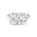 3.00ctw Oval and Heart cut Lab Grown Diamond Toi et Moi Engagement Ring