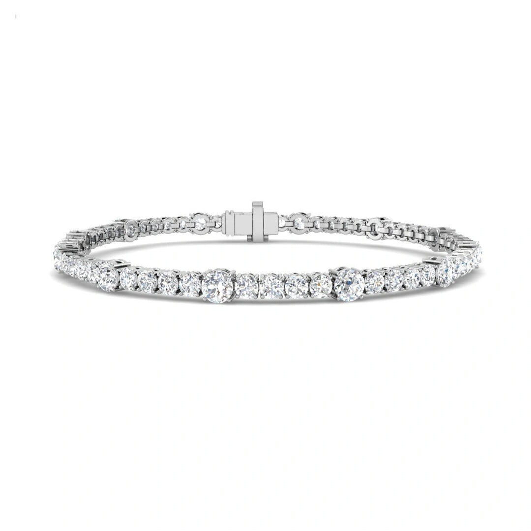 5.39ct Lab Grown Diamond Accented Tennis Bracelet in 9k Gold