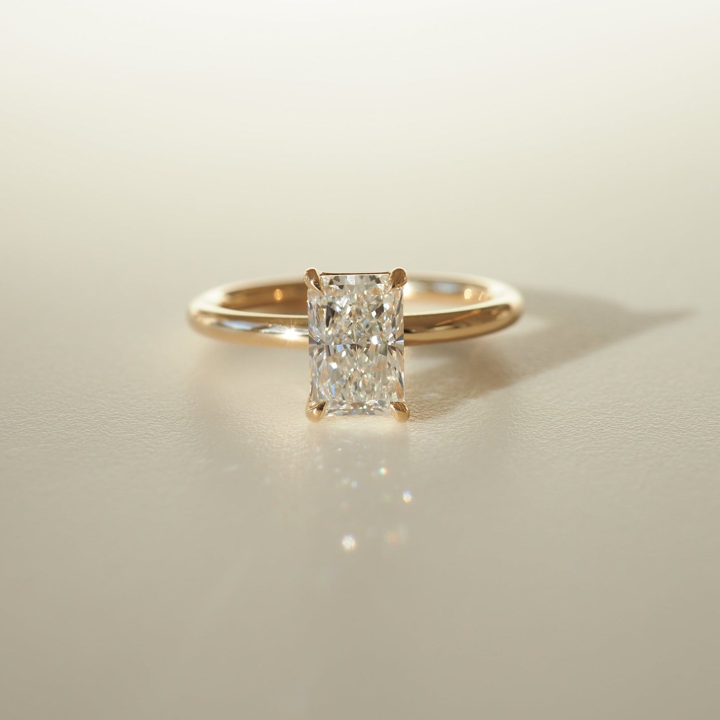 The Emma 1.00ct Radiant cut Lab Grown Diamond Solitaire Engagement Ring