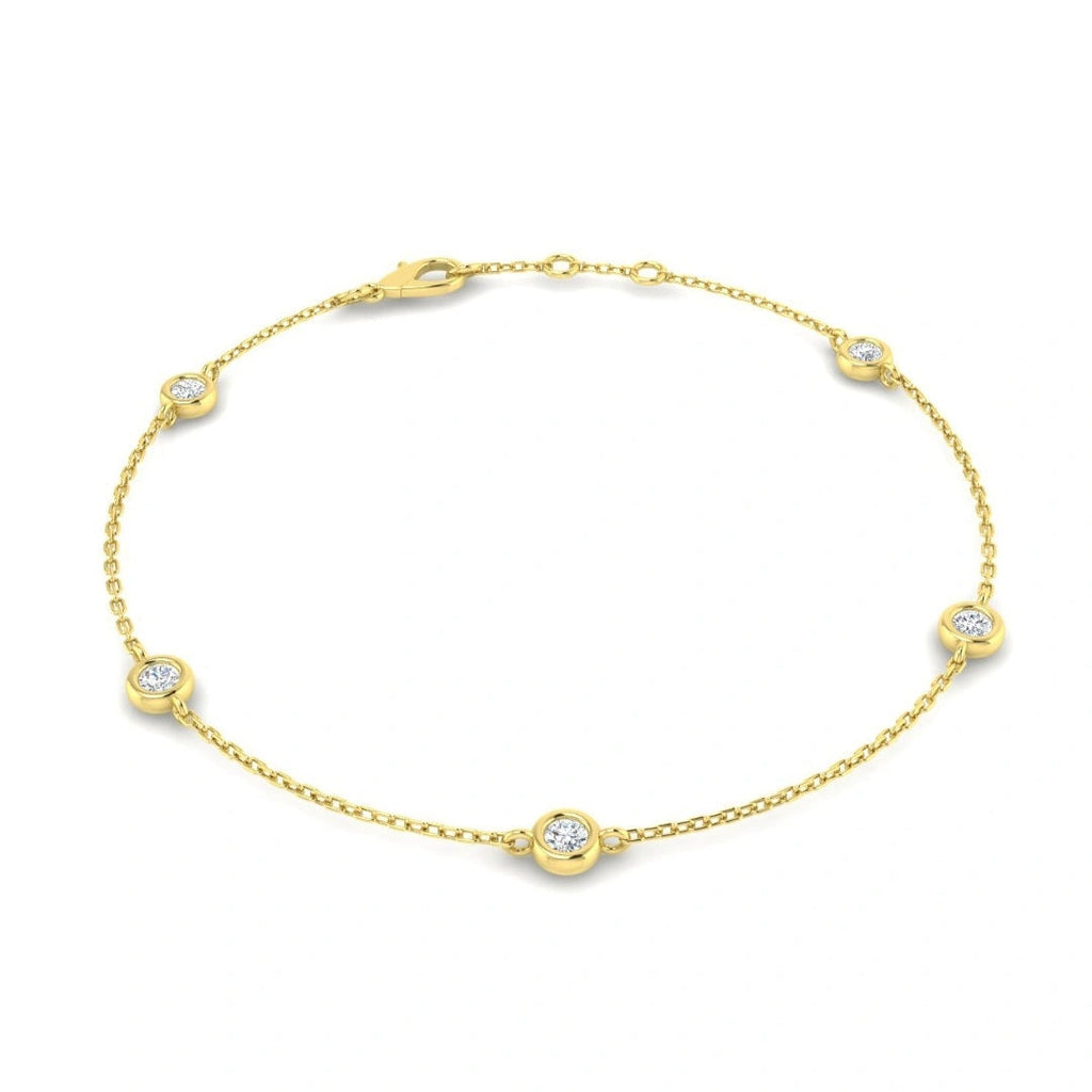 0.40ct Lab Grown Diamond Station Bracelet