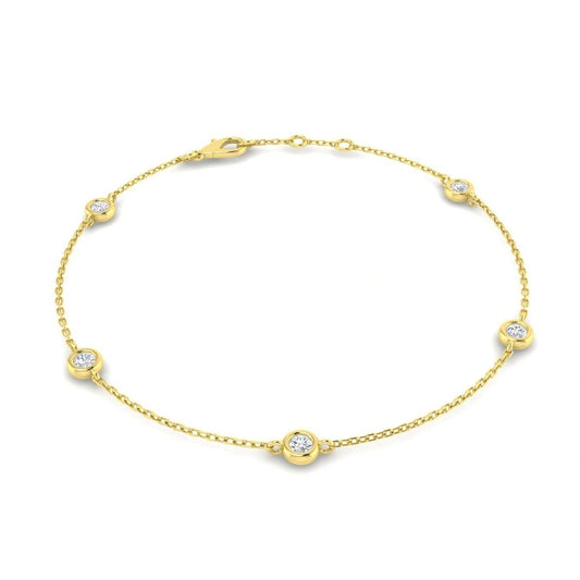 0.40ct Lab Grown Diamond Station Bracelet