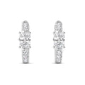 0.54ct Oval Accent Lab Grown Diamond Hoop Earrings
