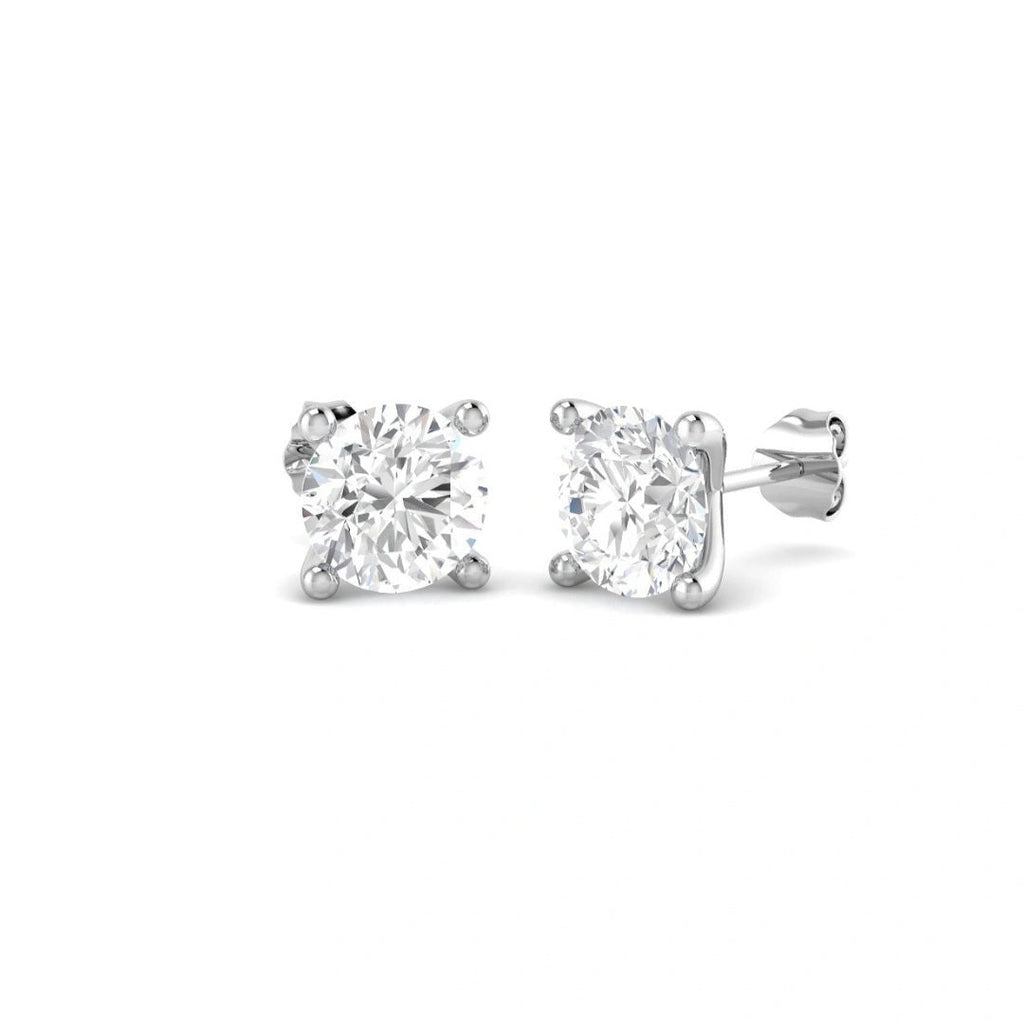 4.00ct Lab Grown Diamond Solitaire Earrings in 9k Gold