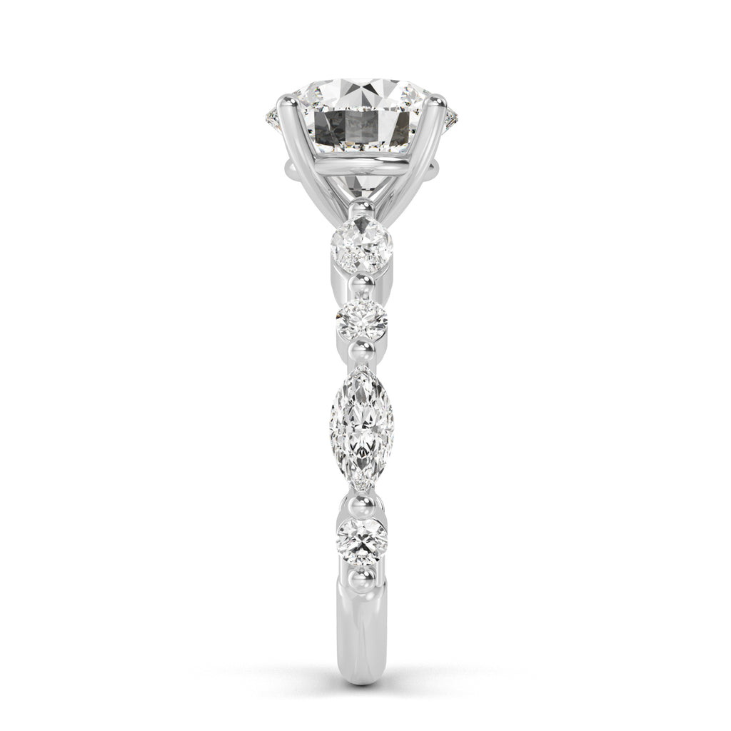 The Lucia 2.78ctw Round cut Lab Grown Diamond Engagement Ring