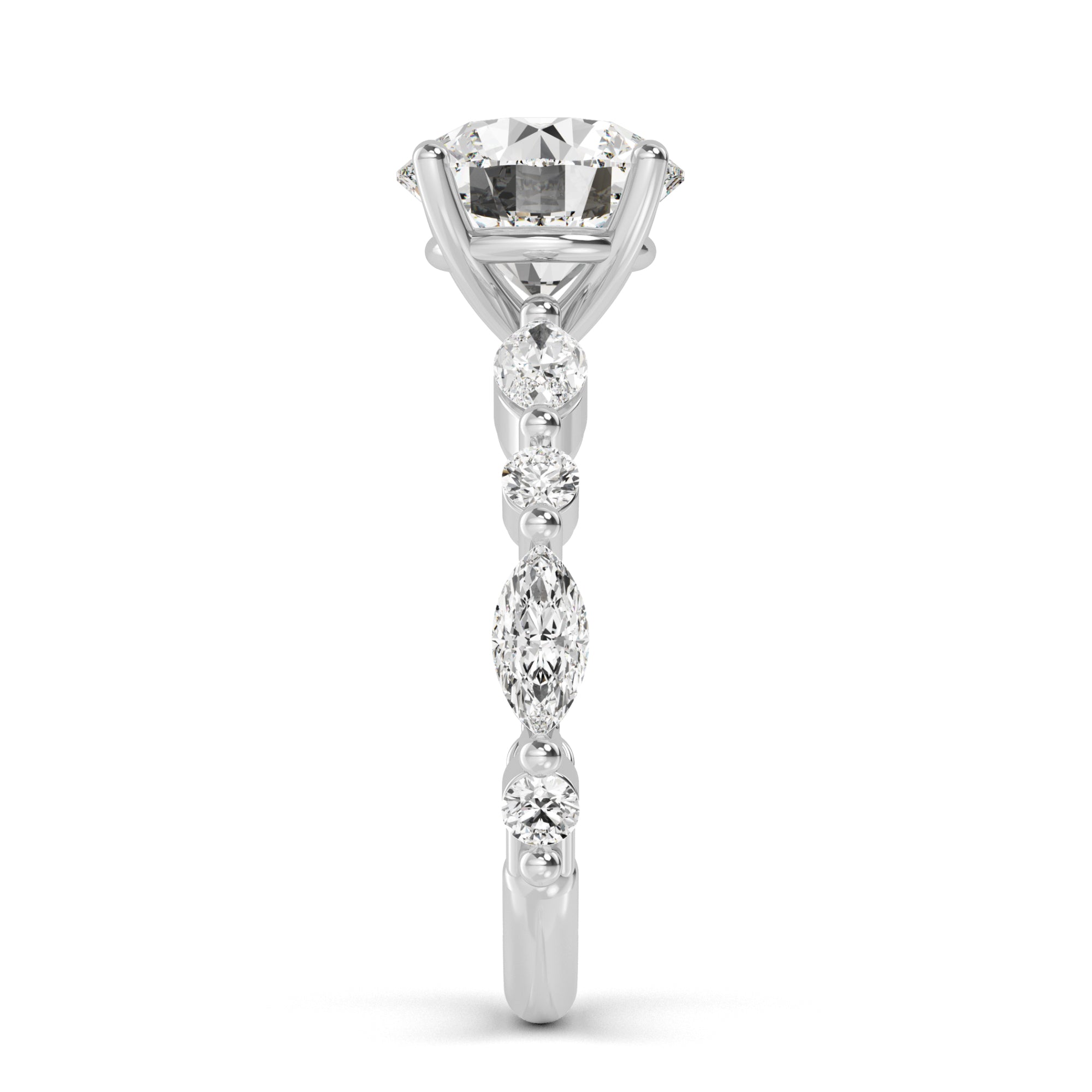The Lucia 2.78ctw Round cut Lab Grown Diamond Engagement Ring