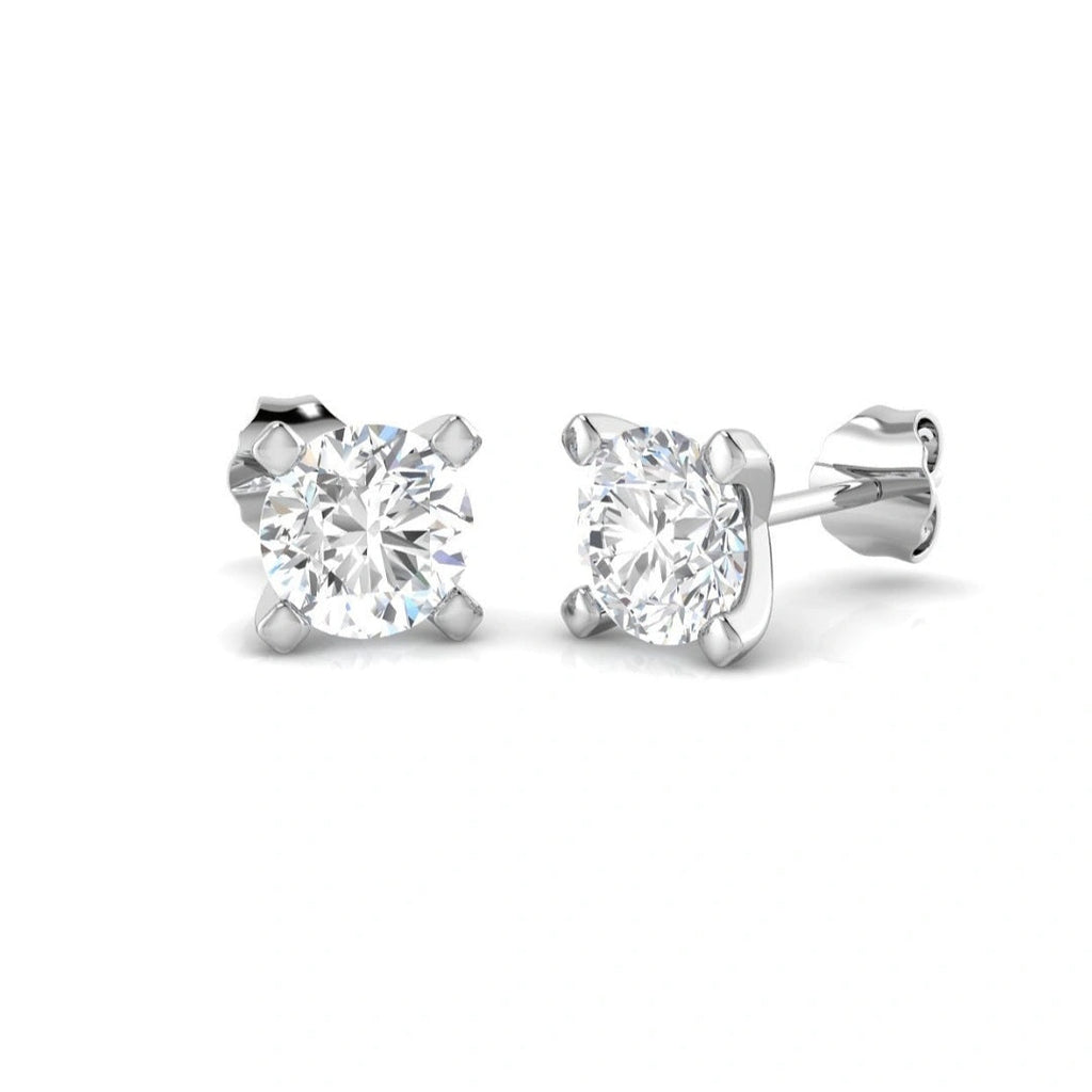 2.00ct Lab Grown Diamond Solitaire Earrings in 9k Gold