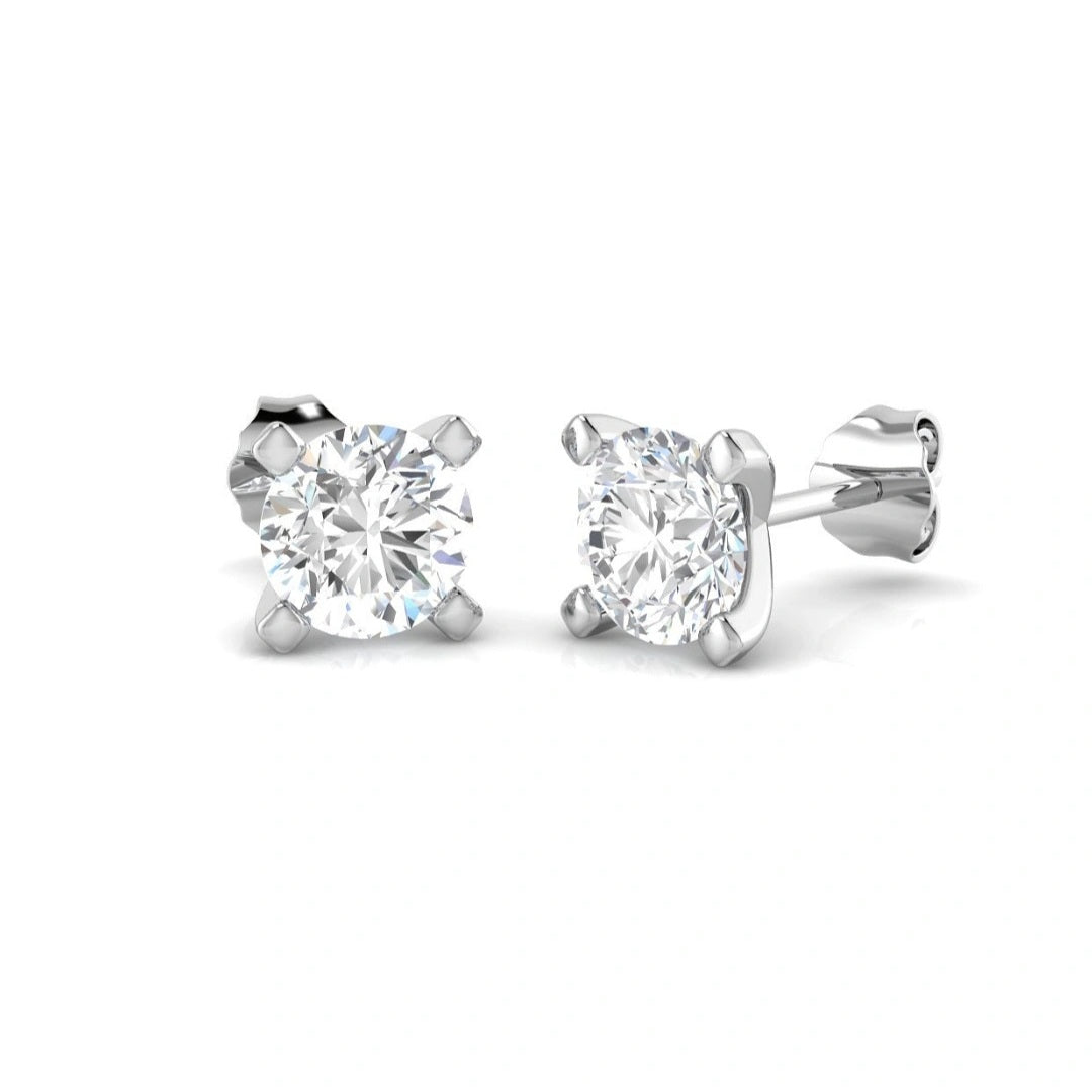2.00ct Lab Grown Diamond Solitaire Earrings in 9k Gold