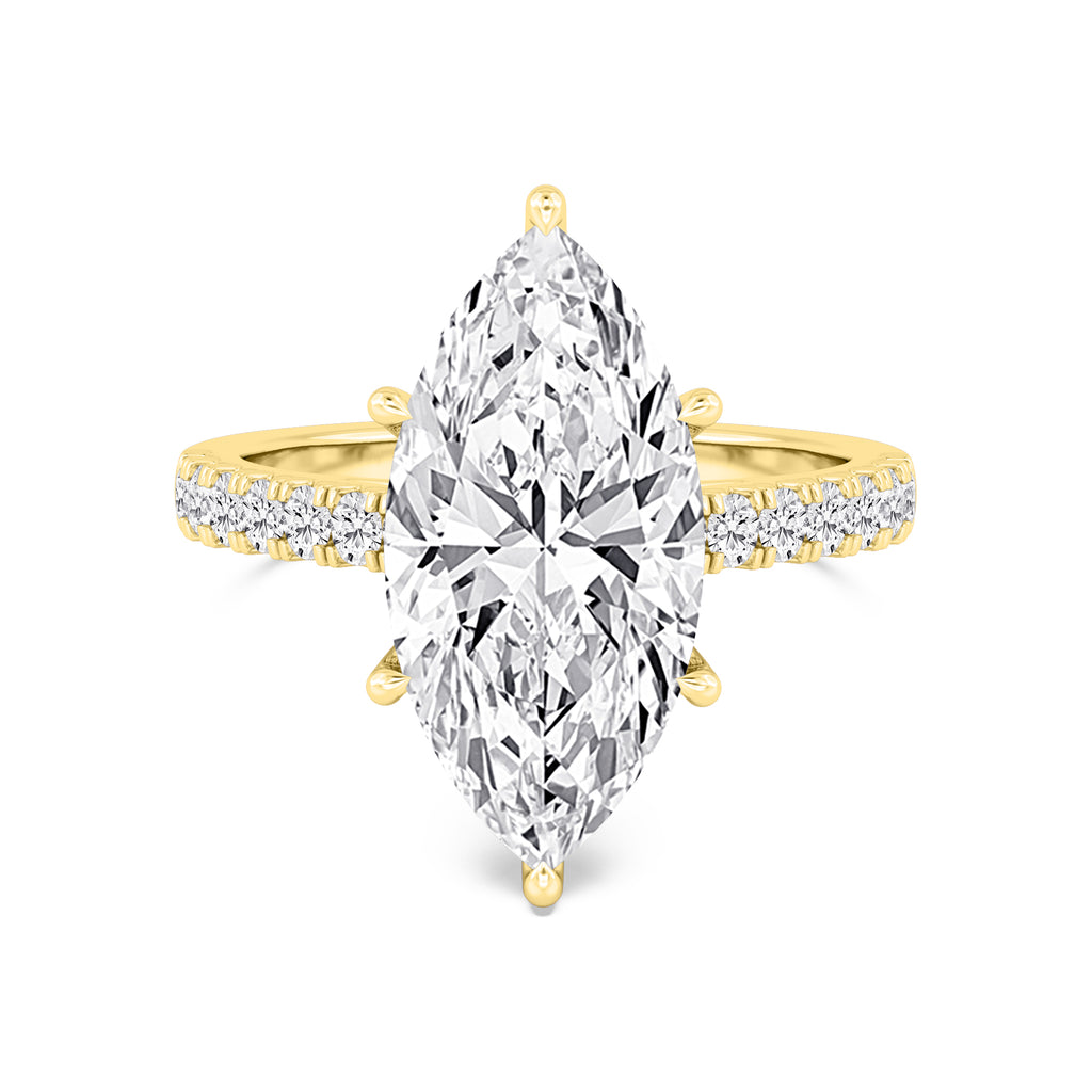 The Amelia 5.55ctw Marquise cut Lab Grown Diamond Engagement Ring
