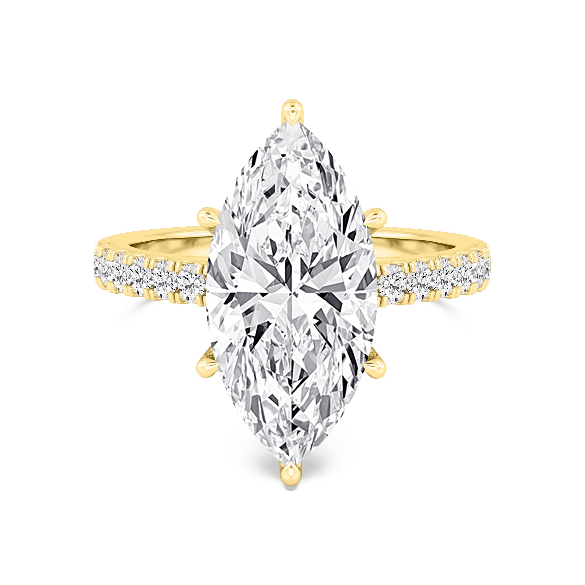 The Amelia 5.55ctw Marquise cut Lab Grown Diamond Engagement Ring