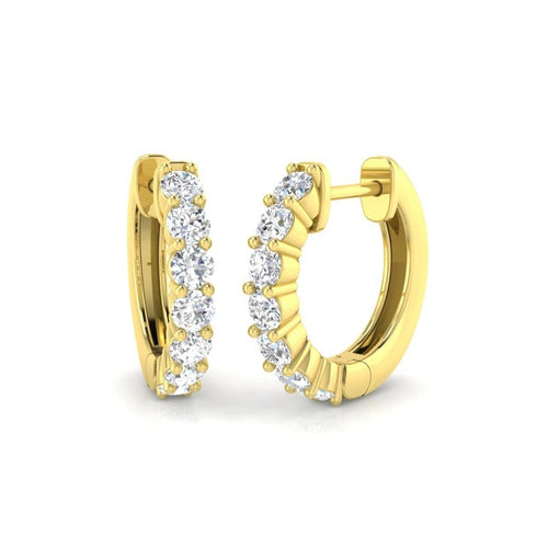 0.74ct 15.40mm Lab Grown Diamond Hoop Earrings