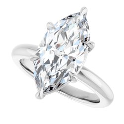 The Emma 4.00ct Marquise cut Lab Grown Diamond Solitaire Engagement Ring