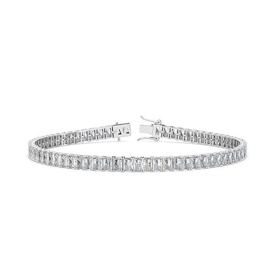 6.50ct Radiant Lab Grown Diamond Tennis Bracelet in 14k Gold