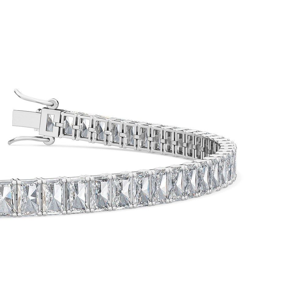 6.50ct Radiant Lab Grown Diamond Tennis Bracelet in 14k Gold