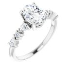 The Layla 1.56ct Oval and Pear Accented Lab Grown Ring 